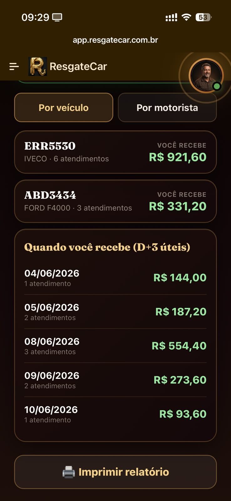 App ResgateCAR socorrista — tela 6