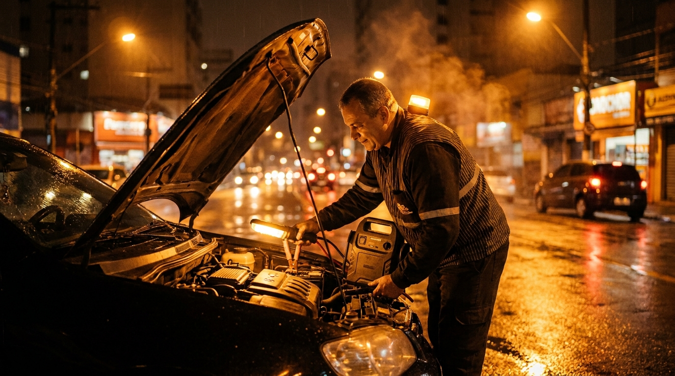 Auxílio bateria parceiro ResgateCAR
